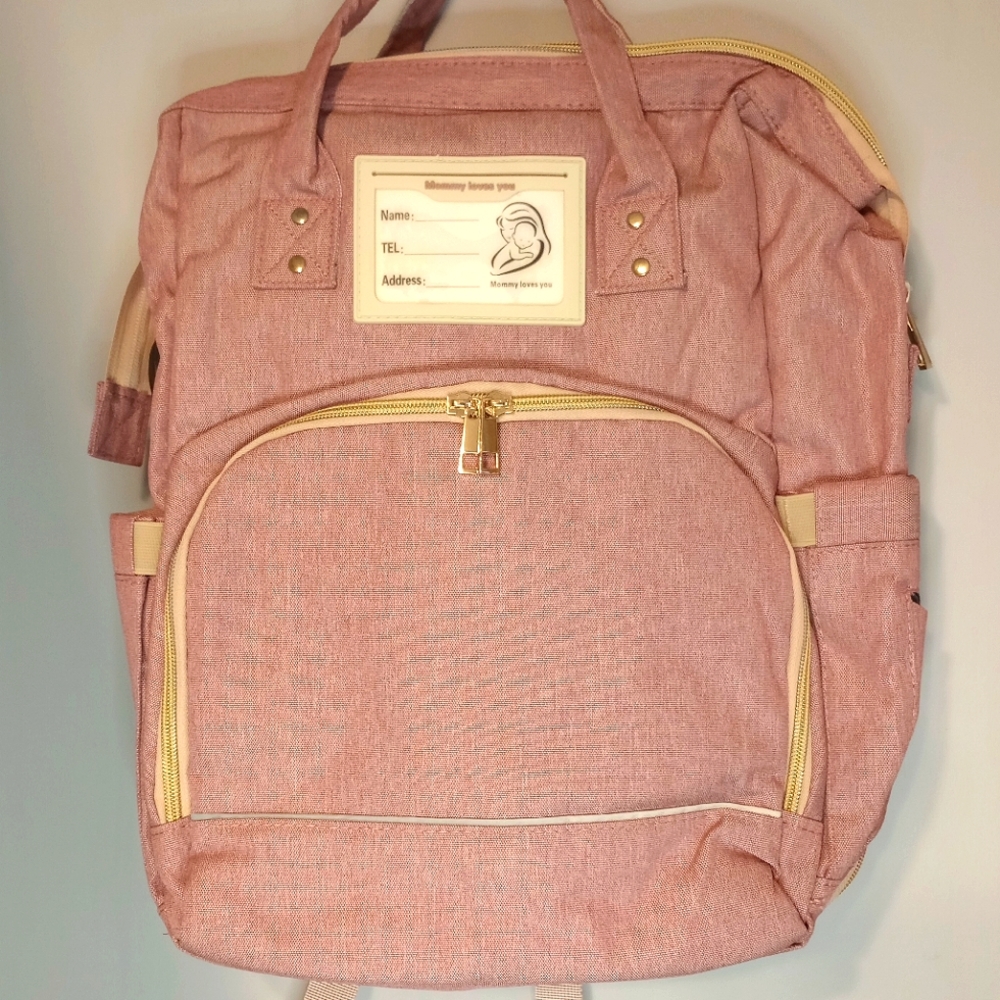USB Portable Multi-function Bed Bag Two-in-one Diaper Bag Baby Bag Multifunction